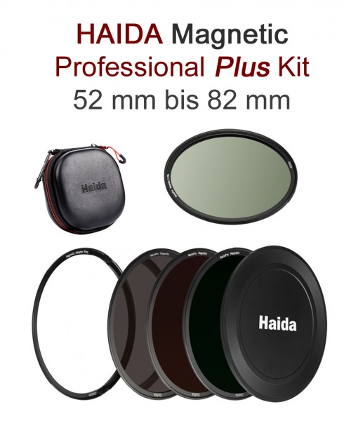 HAIDA Ultra Slim NanoPro MC Magnetic Professional Plus Set - ND 0.9, ND 1.8, ND 3.0 Polfilter, Cap