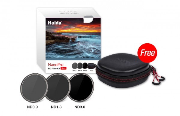 Haida NanoPro MC Ultra Slim ND Filterset 8x, 64x, 1000x mit Filtertasche