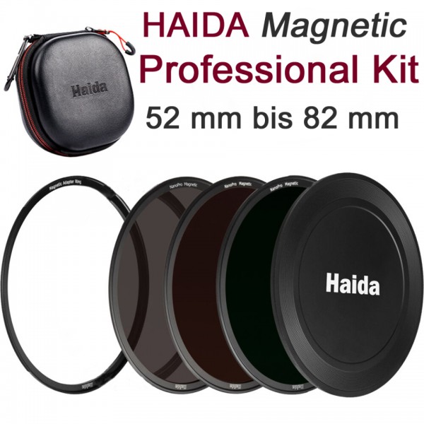 HAIDA Ultra Slim NanoPro MC Magnetic Professional Set - ND64x, ND1000x, Polfilter, Magnet Cap