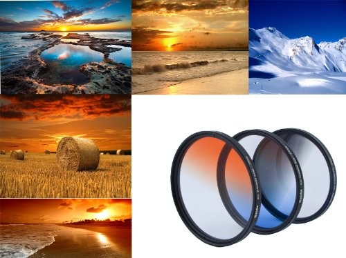 Demoware - 3er Verlaufsfilter Set aus Resin (Blau, Grau, Orange)