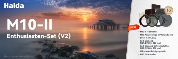 M10 MK II Compact Starter Kit Enthusiast, Polfilter, ND 1.8, Soft GND 0.9 Adapterringe u. Tasche