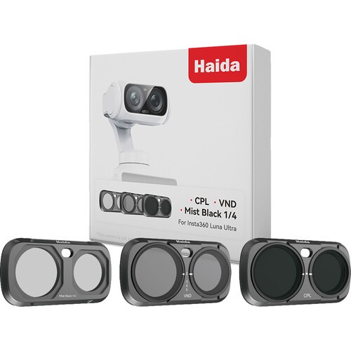 Haida NanoPro 3-Pack Magnetic Filter Kit für Insta360 Luna Ultra - Black